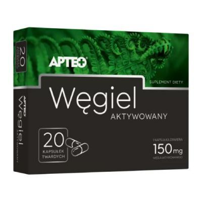 APTEO Węgiel aktywowany, 20 kapsułek