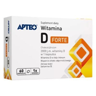 APTEO Witamina D Forte, 60 kaps. KRÓTKA DATA 31.08.2026