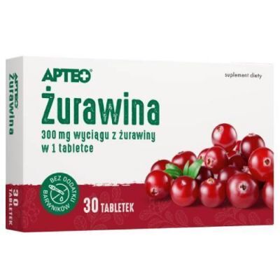 APTEO Żurawina, 30 tabletek KRÓTKA DATA 31.07.2026