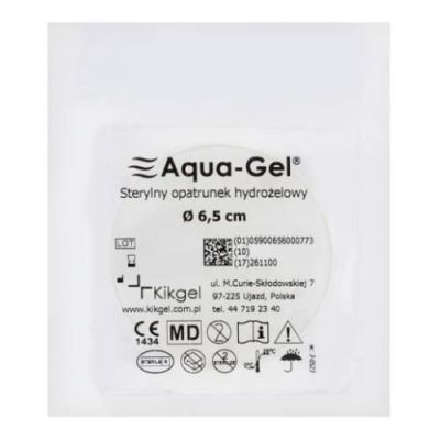 AQUA-GEL Opatrunek hydrożelowy krążek 6,5 cm 1 sztuka