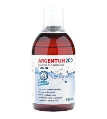 ARGENTUM200 Srebro koloidalne TONIK 25 ppm 500 ml