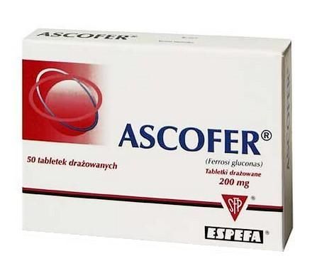 ASCOFER 50 tabletek anemia, niedobór żelaza