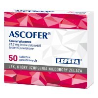 ASCOFER 50 tabletek anemia, niedobór żelaza
