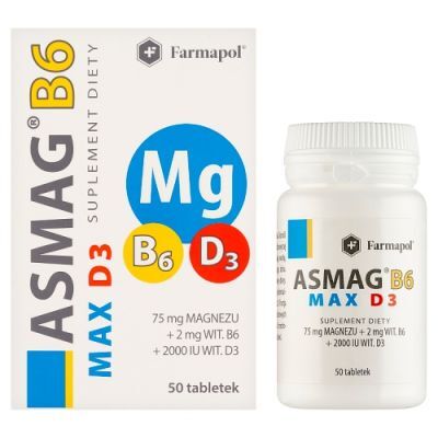 ASMAG B6 MAX D3 50 tabletek