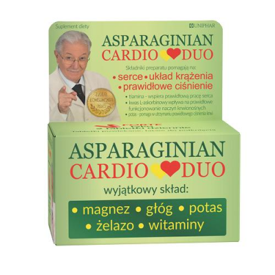 ASPARAGINIAN CARDIODUO 50 tabletek magnez, potas