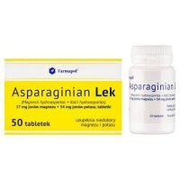 ASPARAGINIAN LEK 50 tabletek magnez i potas