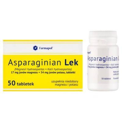 ASPARAGINIAN LEK 50 tabletek magnez i potas