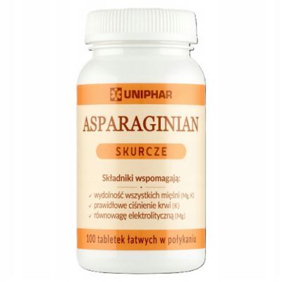 ASPARAGINIAN Magnezu Potasu 100 tabletek, niedobór witamin