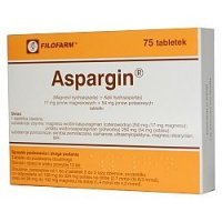 ASPARGIN 75 tabletek, lek na niedobory magnezu i potasu