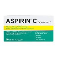 Aspirin C 400 mg + 240 mg, 10 tabletek musujących