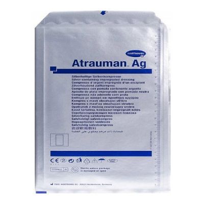 Atrauman AG Opatrunek jałowy siatkowy z maścią 5cm x 5cm, 1szt.