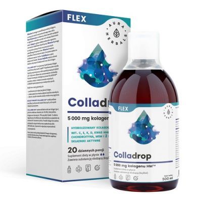 AURA HERBALS Colladrop Flex kolagen morski 5000 mg 500 ml