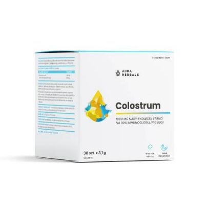 Aura Herbals Colostrum 1000 mg bananowe, 30 sasz.
