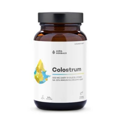 Aura Herbals Colostrum 500 mg kwaśna cytryna proszek, 66 g