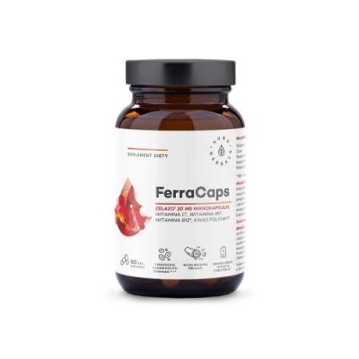 AURA HERBALS FerraCaps Żelazo 30mg, 60 kaps.