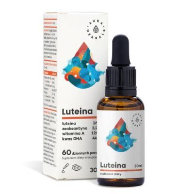 AURA HERBALS Luteina + Witamina A + DHA + Zeaksantyna, krople, 30ml