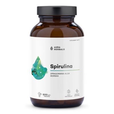 AURA HERBALS Spirulina 150 g (600 tabletek)