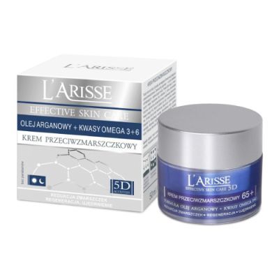 AVA L'ARISSE EFFECTIVE Olej Arganowy + Kwasy Omega 3+6 Krem przeciwzmarszczkowy 65+ 50 ml