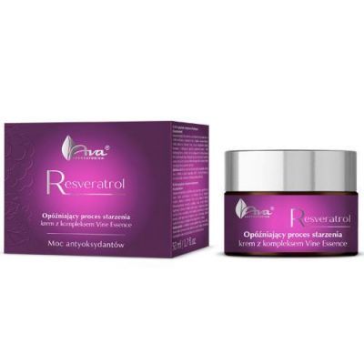 AVA RESVERATROL Opóźniający proces starzenia Krem z kompleksem Vine Essence, 50ml KRÓTKADATA 31.10.2026