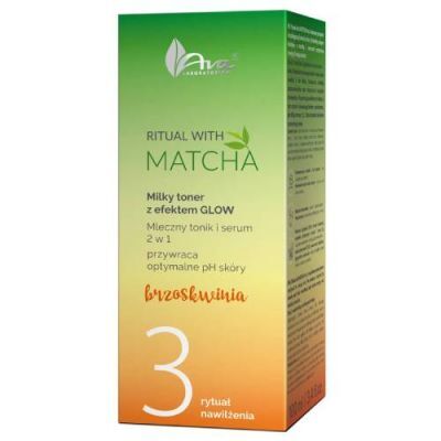 AVA Ritual with Matcha 3 Milky Toner z efektem glow przywraca prawidłowe pH skóry, 50 ml