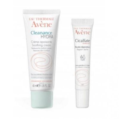 AVENE CLEANANCE HYDRA krem łagodzący 40 ml + AVENE Cicalfate balsam do ust 10 ml