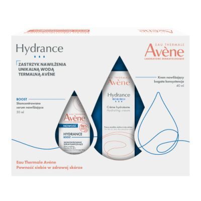 AVENE Hydrance Zestaw Skoncentrowane serum nawilżające, 30ml + Krem nawilżający bogata konsystencja, 40ml