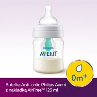 AVENT ANTI-COLIC butelka antykolkowa dla niemowląt z nakładką Air Free 125 ml SCF810/14