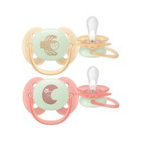 AVENT Ultra Soft Ortodontyczny smoczek 0-6m świecący w nocy SCF094/02, 2 szt.