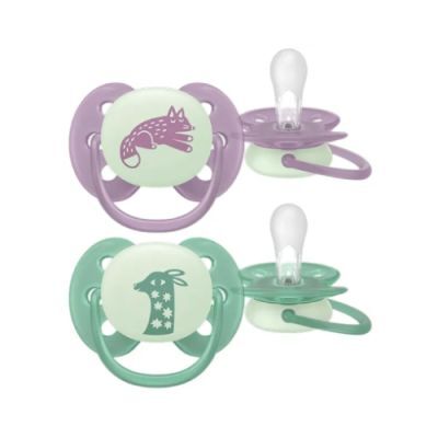 AVENT Ultra Soft Ortodontyczny smoczek 6-18m świecący w nocy SCF094/04, 2 szt.