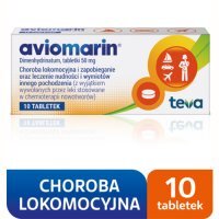AVIOMARIN 10 tabletek zapobieganie chorobie lokomocyjnej