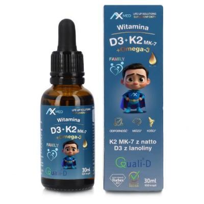 AX MED Witamina D3+K2 MK-7+Omega-3 Family, 30ml