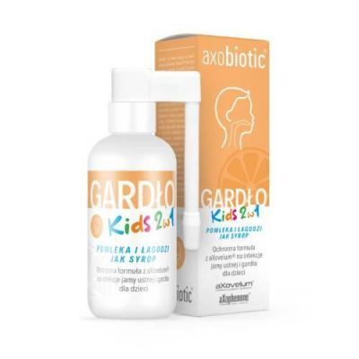 AXOBIOTIC Gardło Kids 2w1 Spray do gardła dla dzieci, 30ml KRÓTKA DATA 30.04.2026
