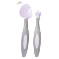 B.BOX Pierwsze sztućce BLW dla niemowląt Gelato Boysenberry, 2 sztuki