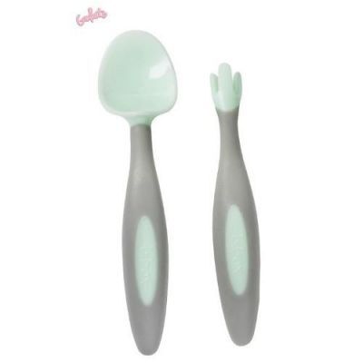 B.BOX Pierwsze sztućce BLW dla niemowląt Gelato Pistachio, 2 sztuki