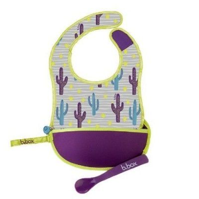 B.BOX Podróżny śliniak w saszetce - fioletowy