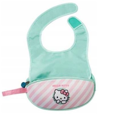 B.BOX Podróżny śliniak w saszetce - Hello Kitty - miętowy