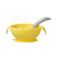 B.BOX Silikonowa miseczka z przyssawką i łyżeczką Lemon Sherbet