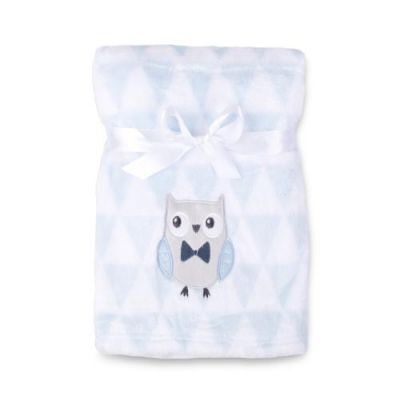BabyMatex Kocyk RICCO z haftem - sowa (75x100cm)