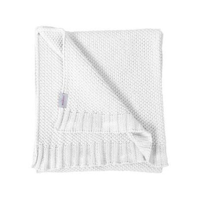 BabyMatex Kocyk TULLY z bawełny, biały (75x100cm)