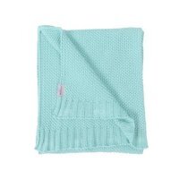 BabyMatex Kocyk TULLY z bawełny, miętowy (75x100cm)
