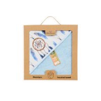 BabyMatex Okrycie kąpielowe BAMBOO DESIGN 100x100cm NIEBIESKIE