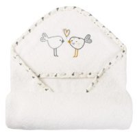 BabyMatex Okrycie kąpielowe MAXIplus BIRDS 100x100cm BIAŁY