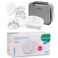 BABYONO 970 Laktator elektryczny COMPACT, 1szt. + Wkładki laktacyjne COMFORT, 70 szt.