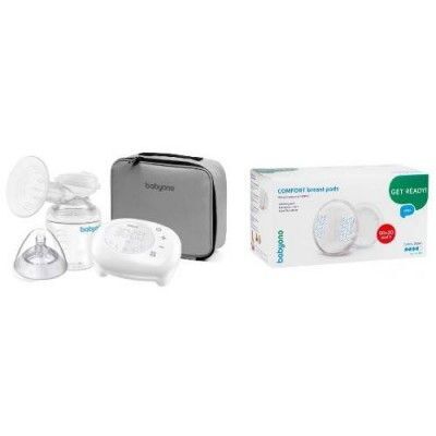 BABYONO 970 Laktator elektryczny COMPACT, 1szt. + Wkładki laktacyjne COMFORT, 70 szt.