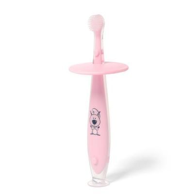 BabyOno Bezpieczna szczoteczka do zębów 6 m+ różowa, 1 szt.