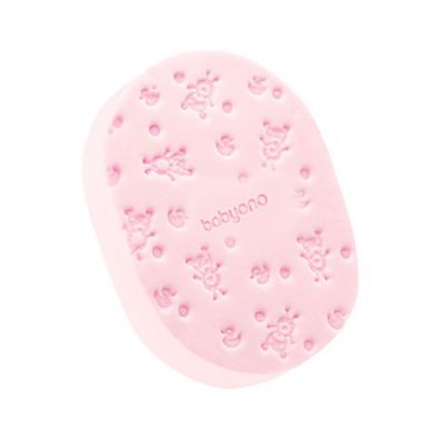 Babyono Gąbka kąpielowa dla dzieci i niemowląt różowa, 1 szt.