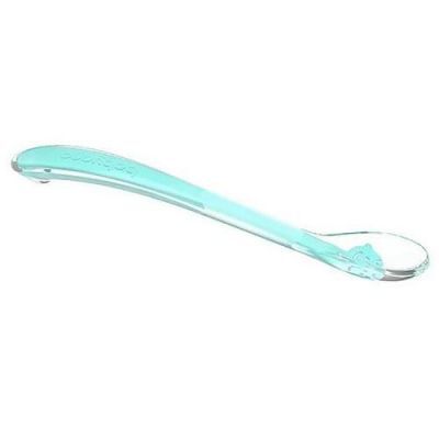 BABYONO Miękka łyżeczka silikonowa dla niemowląt BABY'S SMILE Niebieska, 1szt.