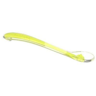 BABYONO Miękka łyżeczka silikonowa dla niemowląt BABY'S SMILE Zielona, 1szt.