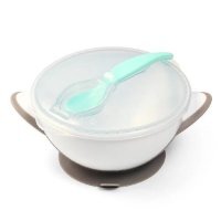 BABYONO Miseczka dla dzieci i niemowląt z przyssawką i łyżeczką 1063/02