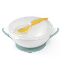 BABYONO Miseczka dla dzieci i niemowląt z przyssawką i łyżeczką 1063/04